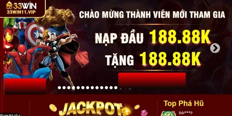 Bạn truy cập và xem chi tiết khuyến mãi 33WIN