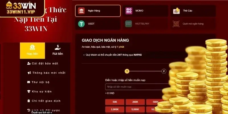 Giải đáp thắc mắc thành viên khi nạp tiền 33WIN